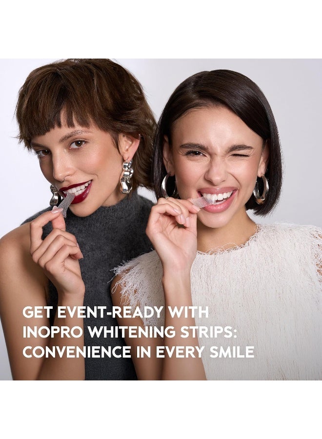InoPro Natural Teeth Whitening Strips Kit 14 Treatments - Sensitive Teeth Whitener, Peroxide Free, Enamel Safe White Strips - Instant Teeth Whitening Without The Harm (28 Strips) - Image 5